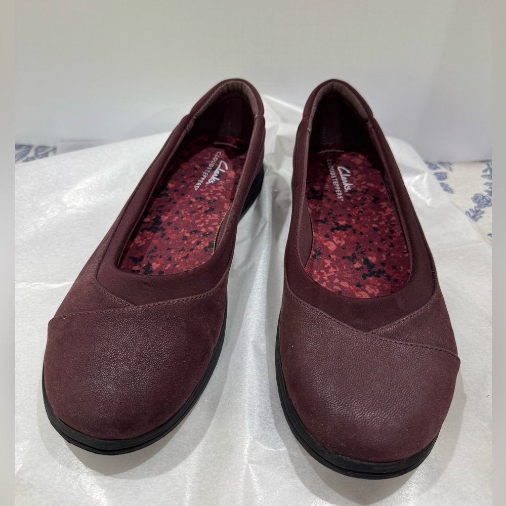 Clarks Women's Deep Burgundy flats
